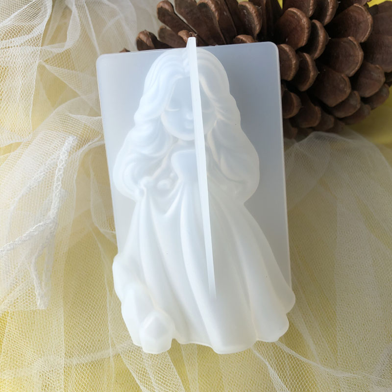 Soap Making Items - Cetakan lilin silikon putri imut 3D