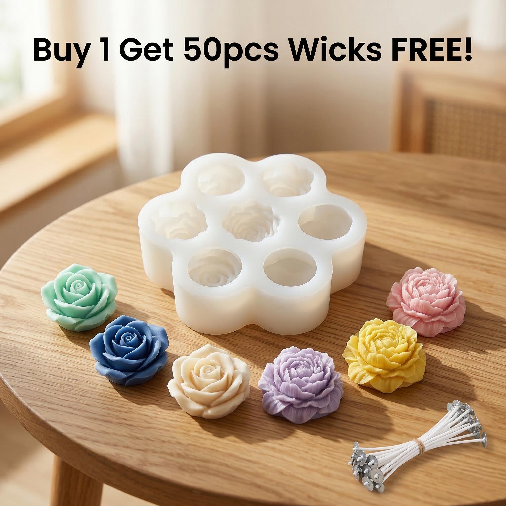 Soap Making Kit Amazon - Set Cetakan Lilin Silikon Bunga Mawar